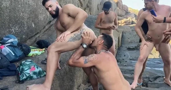 Brazilian Orgy On The Nude Beach With Rico Marlon Hutgay