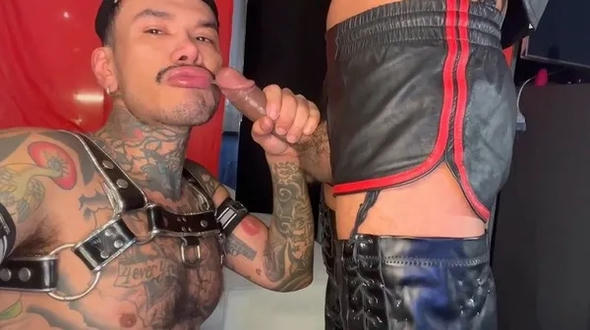 Leather Hard fuck with handsome Pablo Bravo