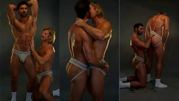 Matt Dubbe x Justin Clynes Oiled Up BTS Video For a Photoshoot