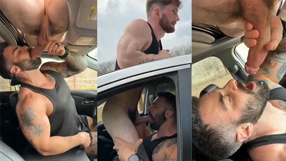 BrandtsBoys – Jordan Sucks Troy Big Cock Through His Sunroof