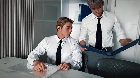 Asian office boys have sex with each other
