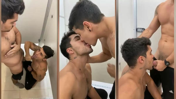 ‘@Victxr_92 & @Jordxn_93 – Public Bathroom Blowjob